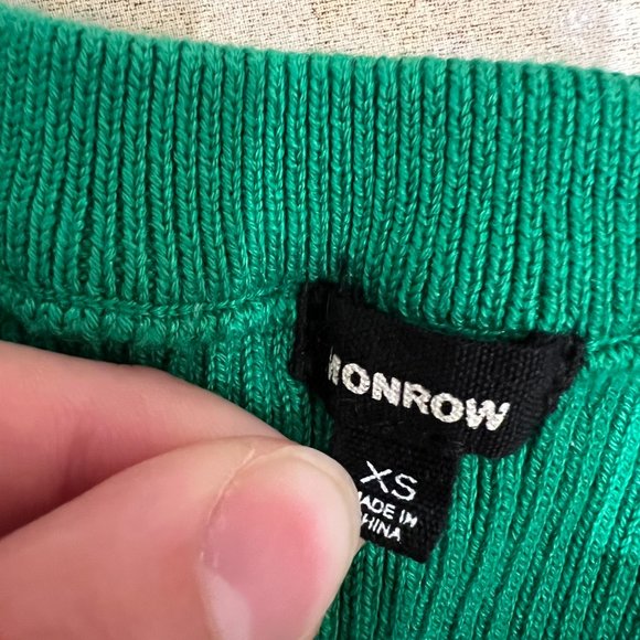 NWOT Monrow Sweater Tank Dress in Green - Picture 4 of 4